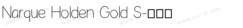Narque Holden Gold S字体转换